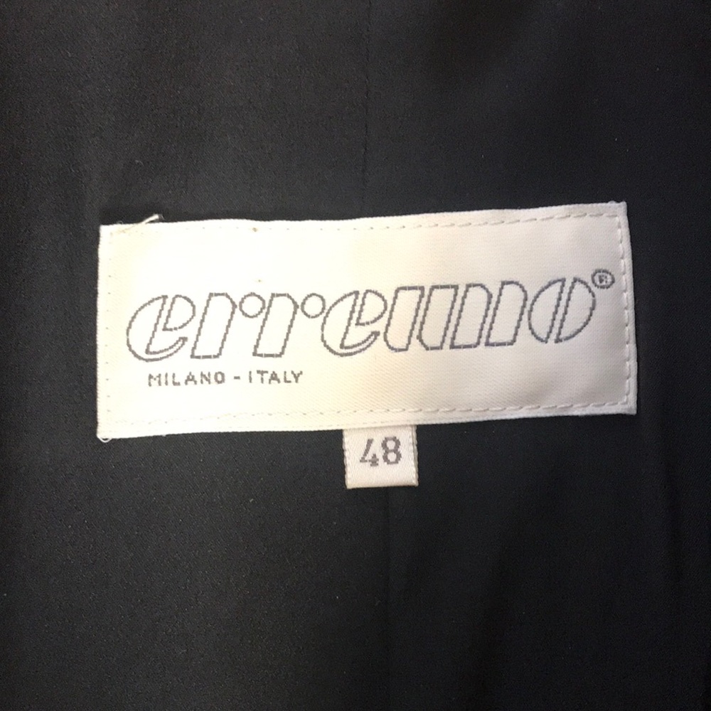 Black velvet Errenno blazer w/ mandarin collar - Picture 4 of 7